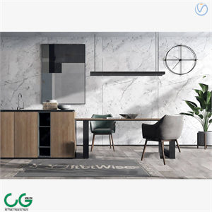 3d model of modern log island cabinet dining table and chairs